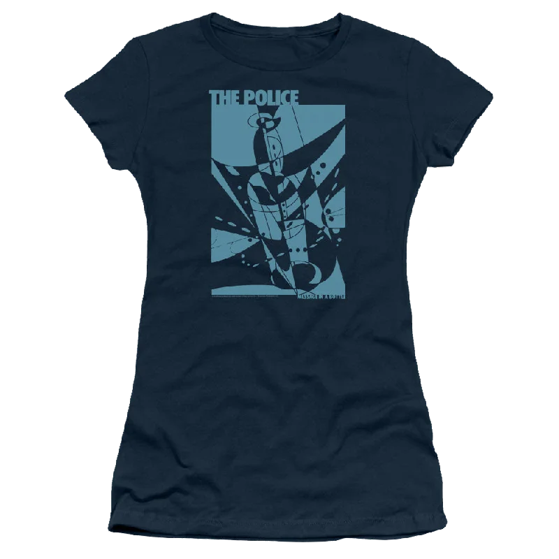 The Police Message In A Bottle - Juniors T-Shirt-- Anti-Shrink Durable Soft