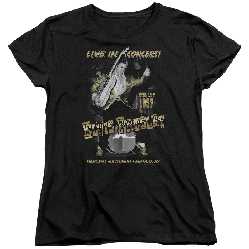 Elvis Presley Live In Buffalo - Women's T-Shirt-- Sequined Glittery Shiny