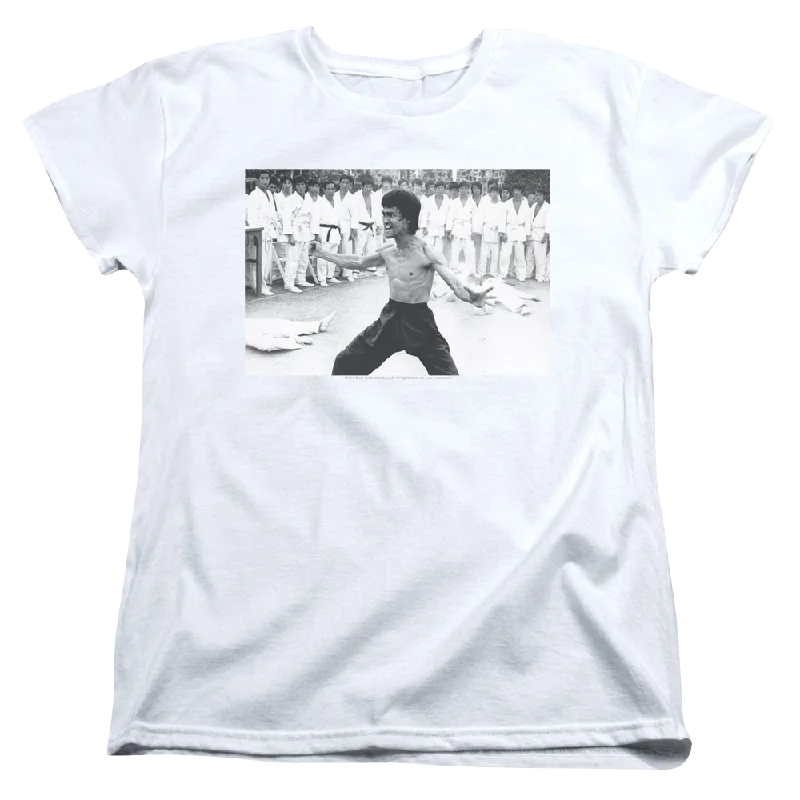 Bruce Lee Triumphant - Women's T-Shirt-- Mesh Blend Leather Blend Suede Blend