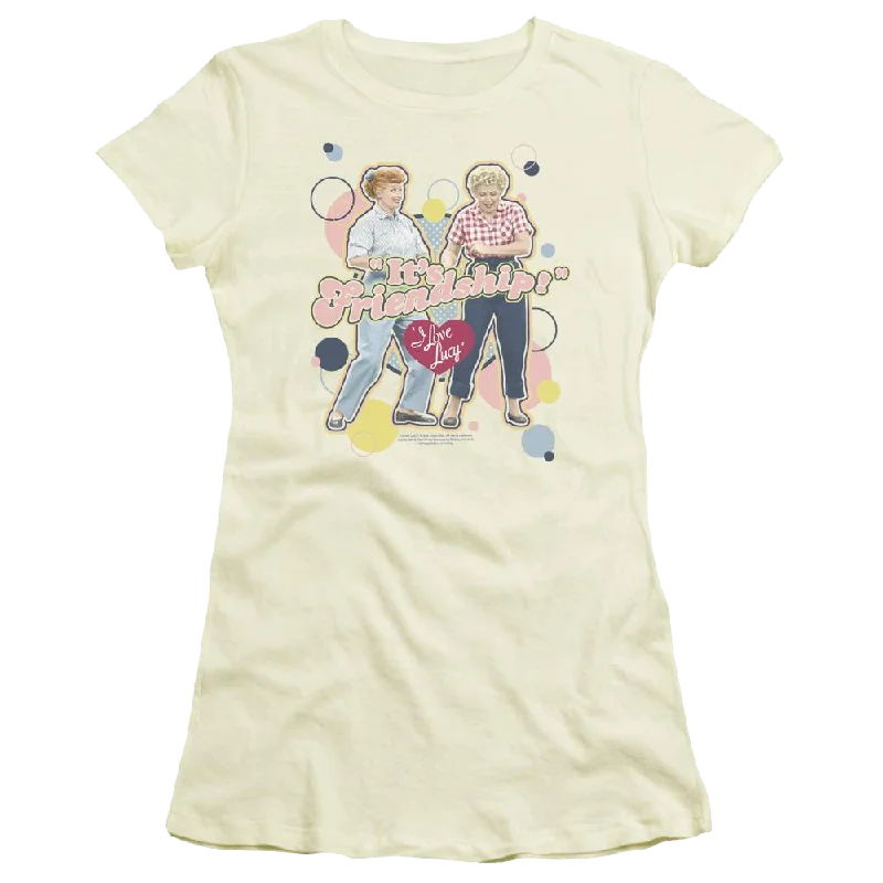 I Love Lucy Its Friendship Juniors T-Shirt-- Satin Fabric Silk Fabric Chiffon Fabric I Love Lucy Its Friendship Juniors T-Shirt-- Satin Fabric Silk Fabric Chiffon Fabric