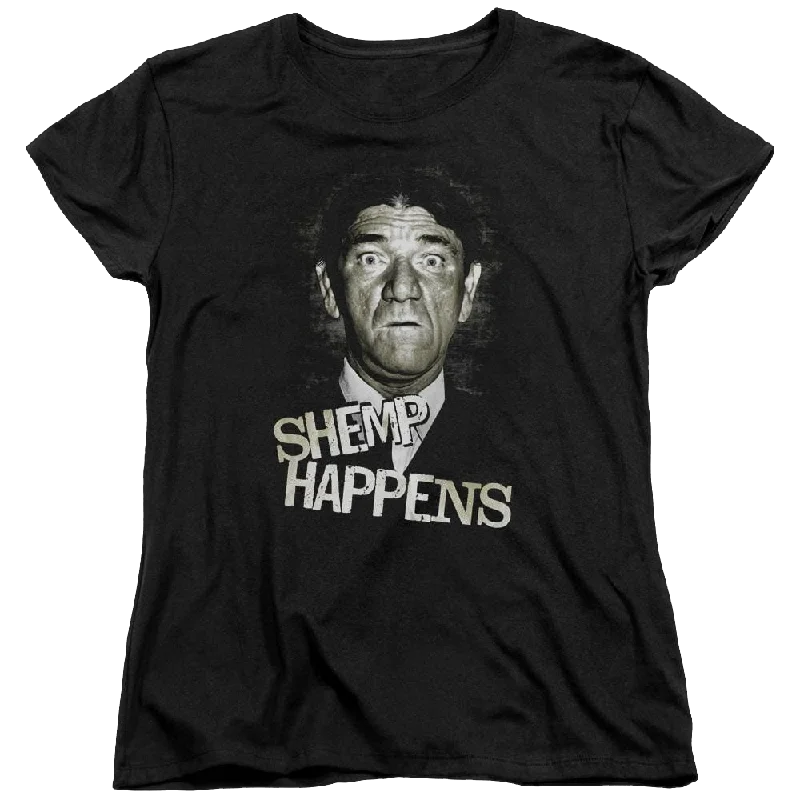 The Three Stooges Shemp Happens Women's T-Shirt-- Lace Blend Ribbed Blend Corduroy Blend The Three Stooges Shemp Happens Women's T-Shirt-- Lace Blend Ribbed Blend Corduroy Blend