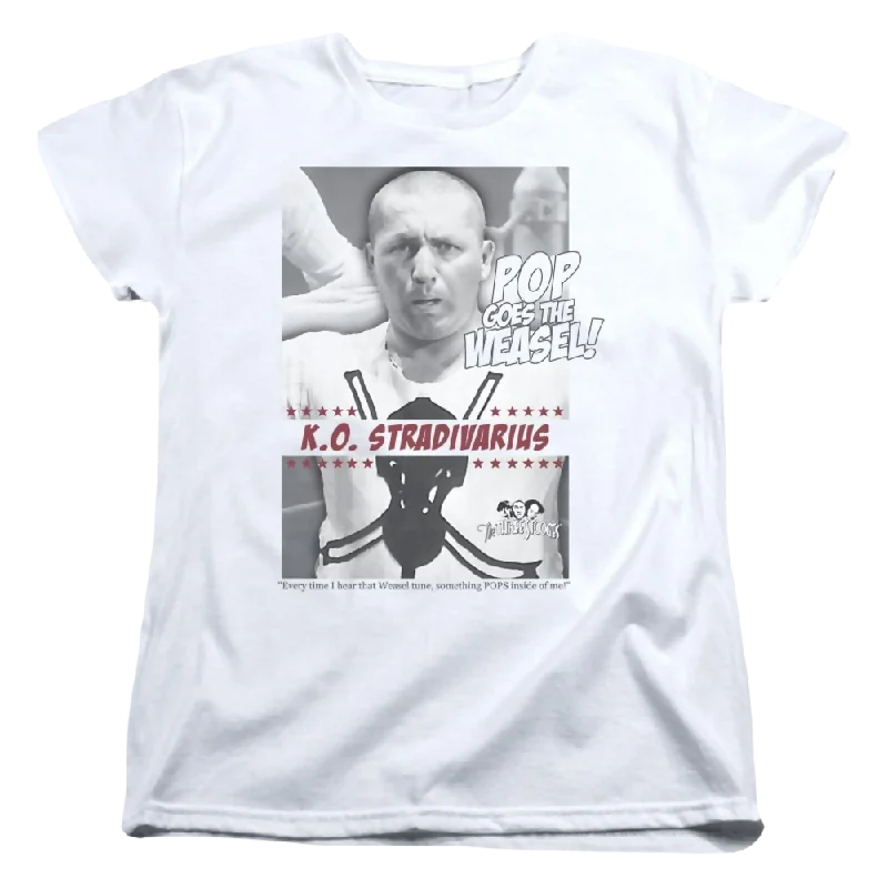The Three Stooges Weasel Women's T-Shirt-- Chenille Fabric Brocade Fabric Lace Fabric