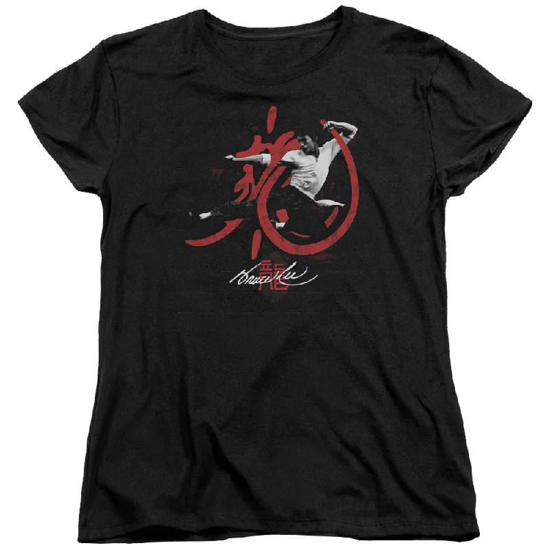Bruce Lee High Flying - Women's T-Shirt-- Asymmetrical Pockets Print