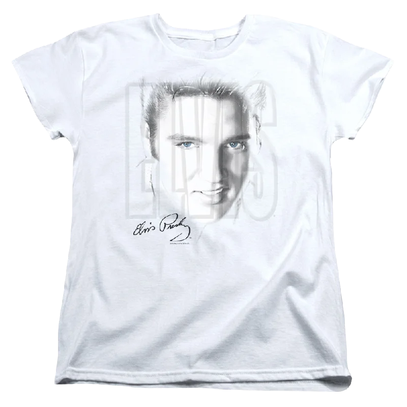 Elvis Presley Blue Eyes - Women's T-Shirt-- Nylon Fabric Polyester Fabric Spandex Fabric Elvis Presley Blue Eyes - Women's T-Shirt-- Nylon Fabric Polyester Fabric Spandex Fabric