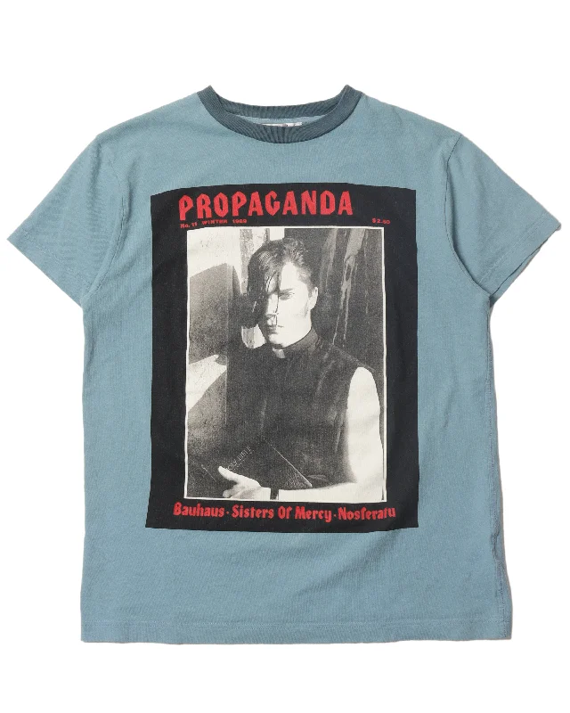 Propaganda Magazine T-Shirt-- Zippered Front Buttoned Front Snap Front