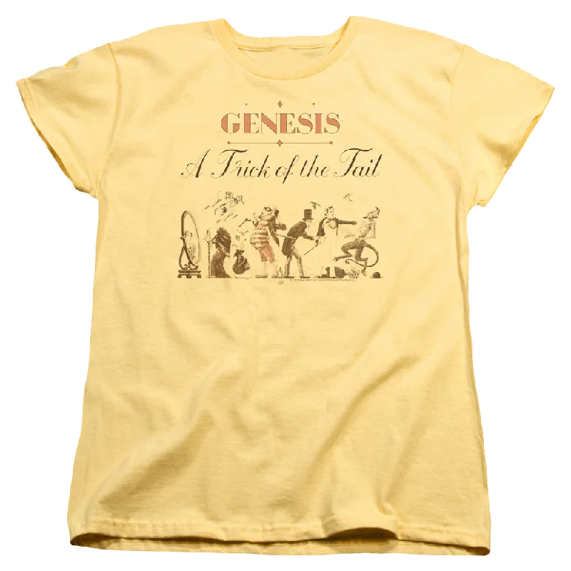 Genesis Trick Of The Tail - Women's T-Shirt-- Collared T-Shirt Boat Neck A-Line
