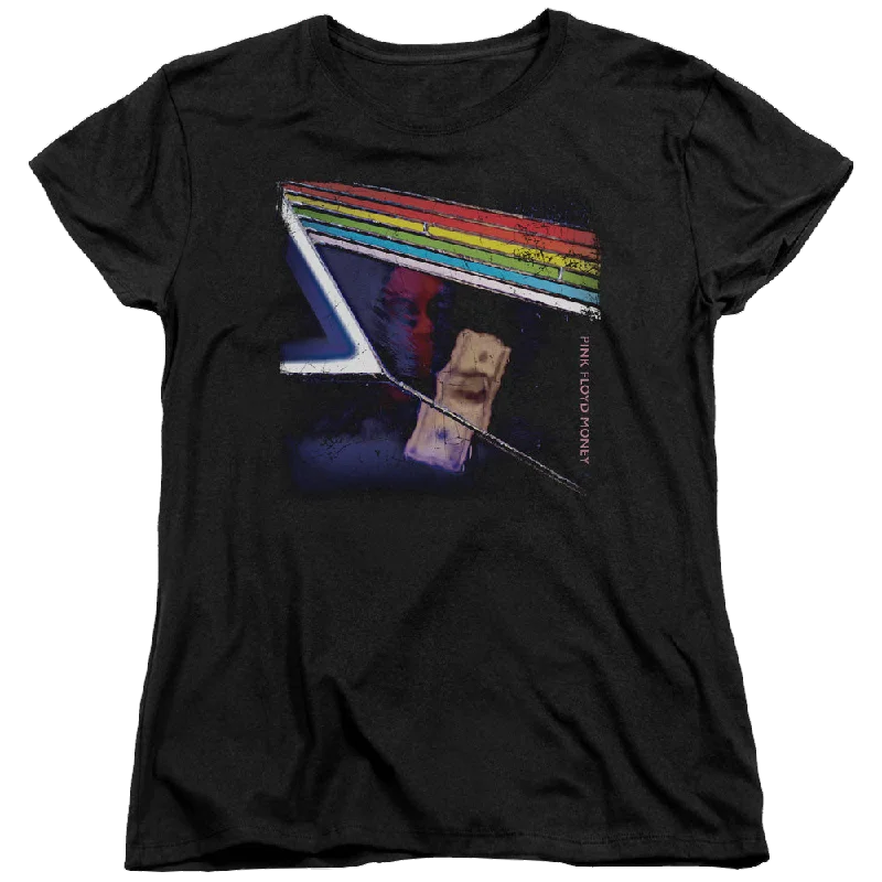 Pink Floyd Money - Women's T-Shirt-- Hooded Caped Shawl Collar