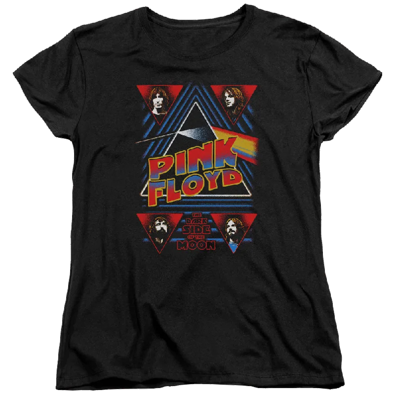 Pink Floyd Dark Side - Women's T-Shirt-- Denim Fabric Leather Fabric Suede Fabric