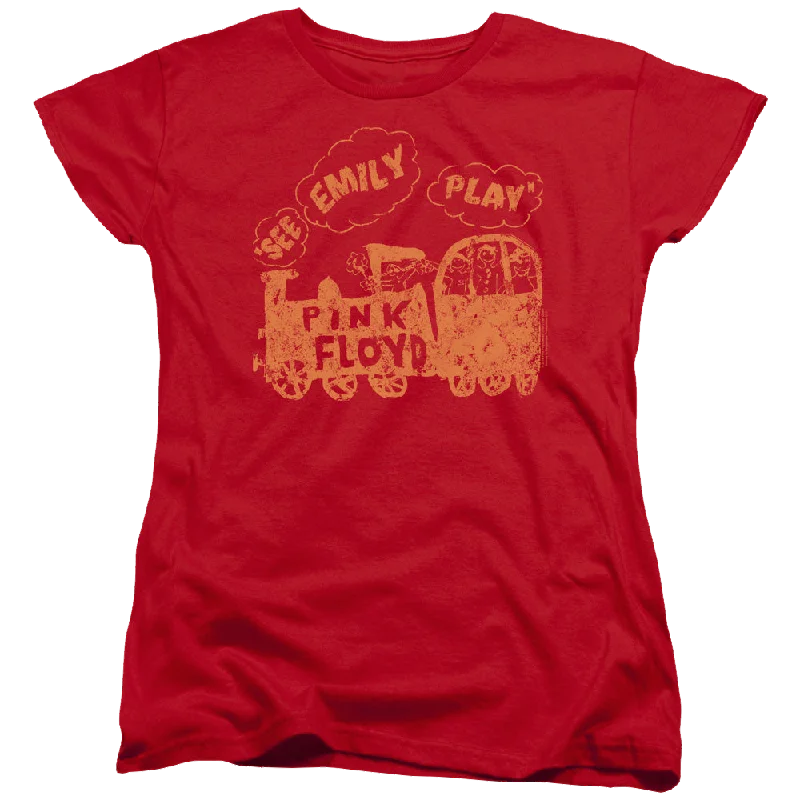 Pink Floyd See Emily Play - Women's T-Shirt-- Jersey Fabric Tulle Fabric Batik Fabric