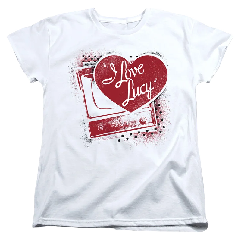 I Love Lucy Spray Paint Heart - Women's T-Shirt-- Chenille Brocade Lace