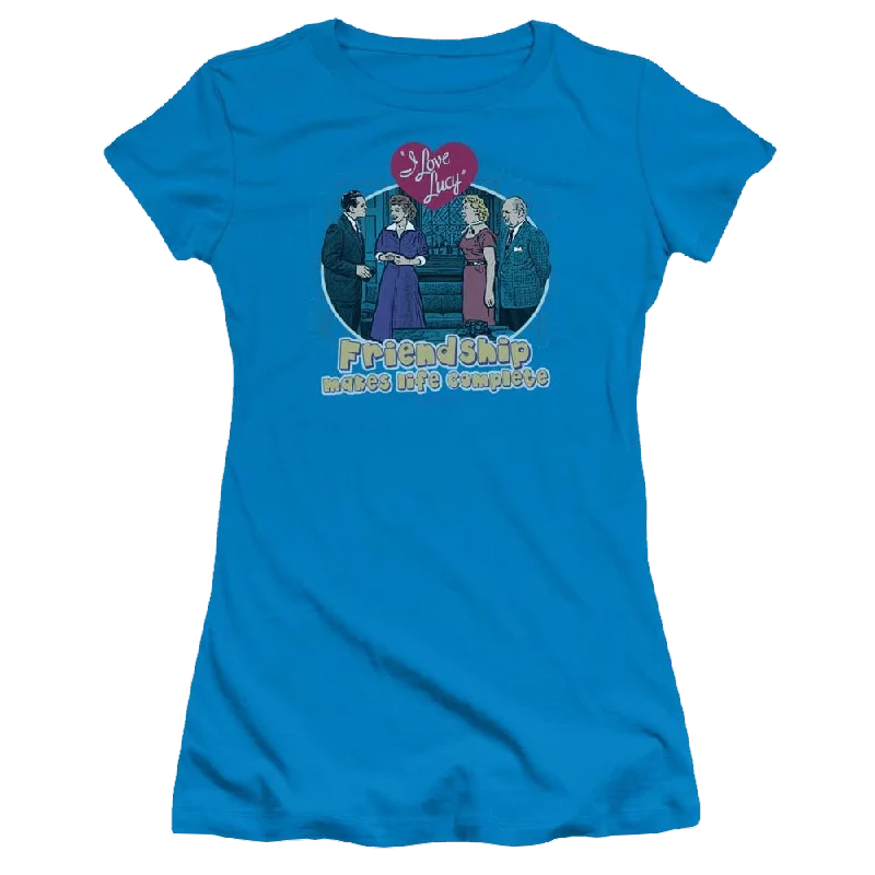 I Love Lucy Complete Juniors T-Shirt-- V-Neck T-Shirt Long Sleeve Cotton