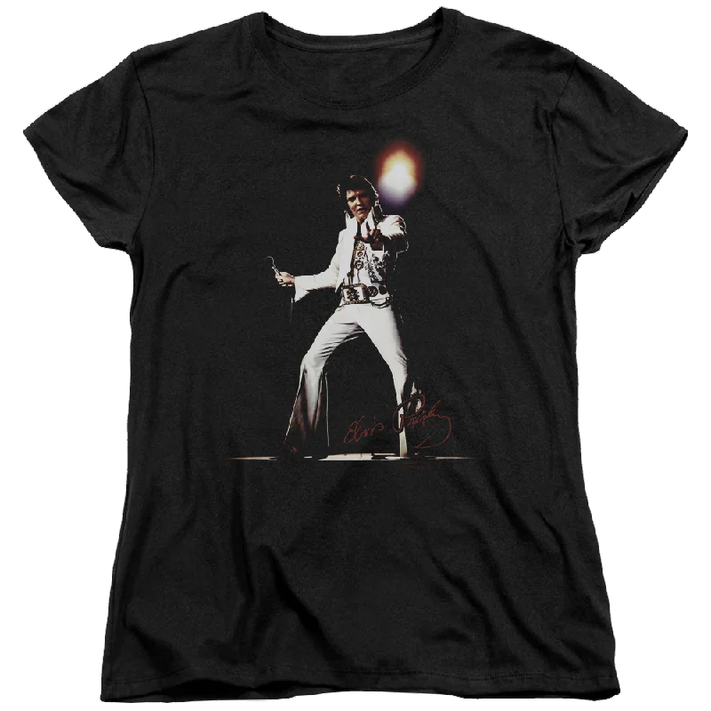 Elvis Presley Glorious - Women's T-Shirt-- Hooded Caped Shawl Collar