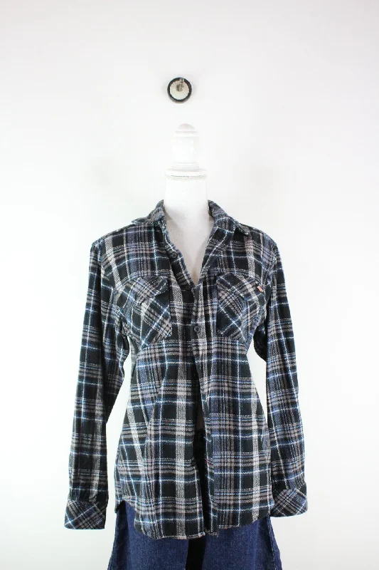 Vintage Dickies Flannel Shirt (S)-- Ribbed Striped Patterned
