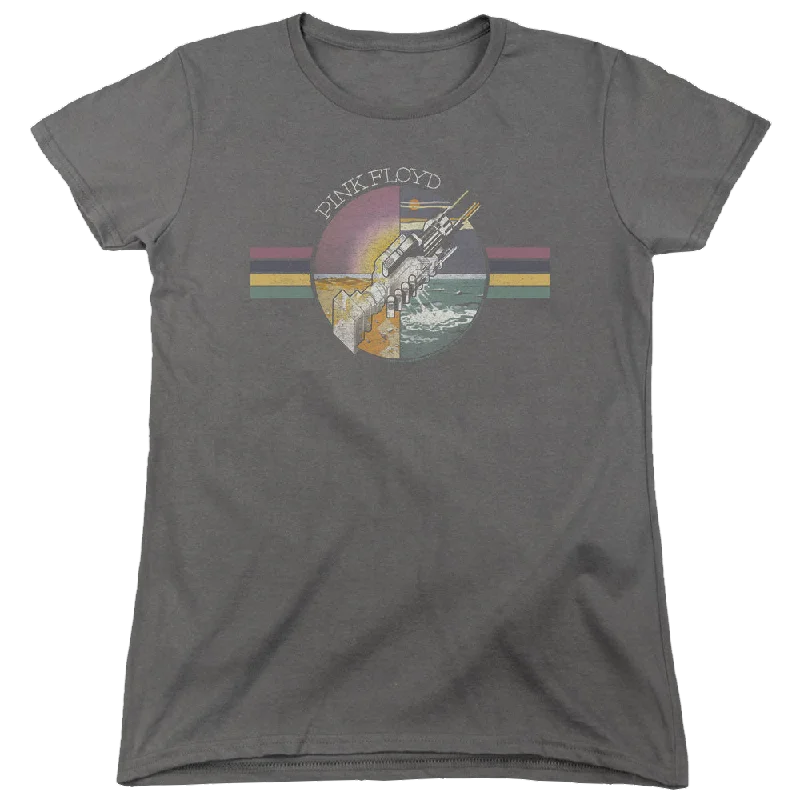 Pink Floyd Welcome To The Machine - Women's T-Shirt-- Nylon Fabric Polyester Fabric Spandex Fabric Pink Floyd Welcome To The Machine - Women's T-Shirt-- Nylon Fabric Polyester Fabric Spandex Fabric