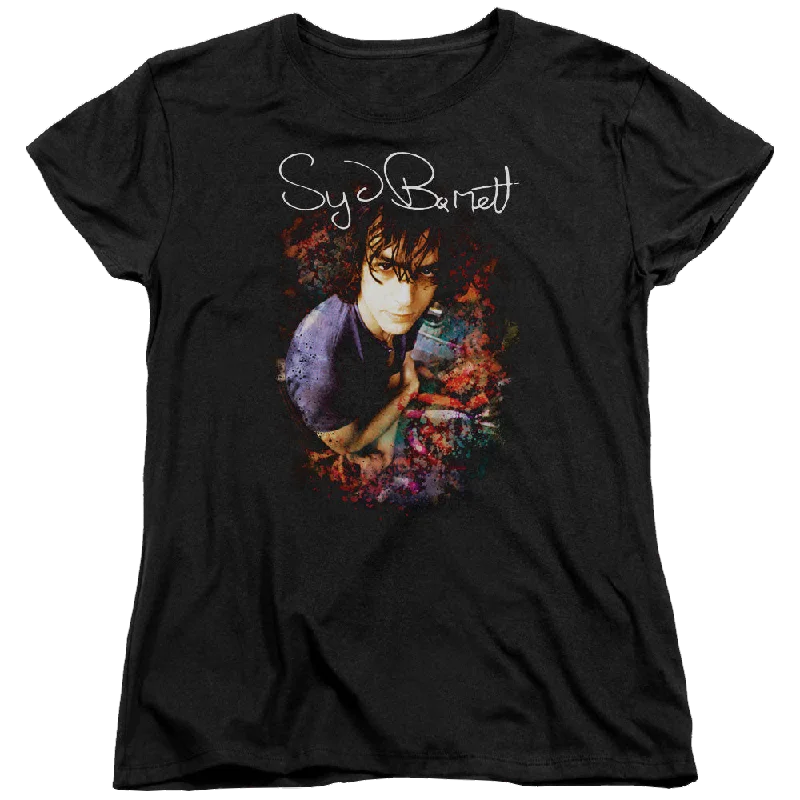 Syd Barrett Madcap Syd - Women's T-Shirt-- Mesh Blend Leather Blend Suede Blend