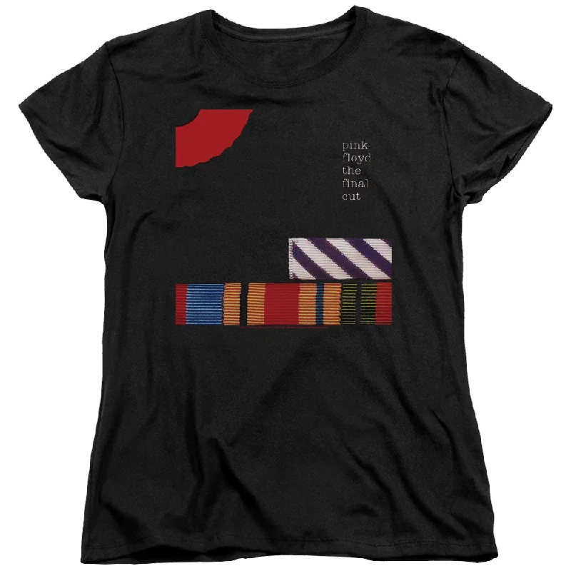 Pink Floyd The Final Cut - Women's T-Shirt-- Beaded Sequined Faux Fur