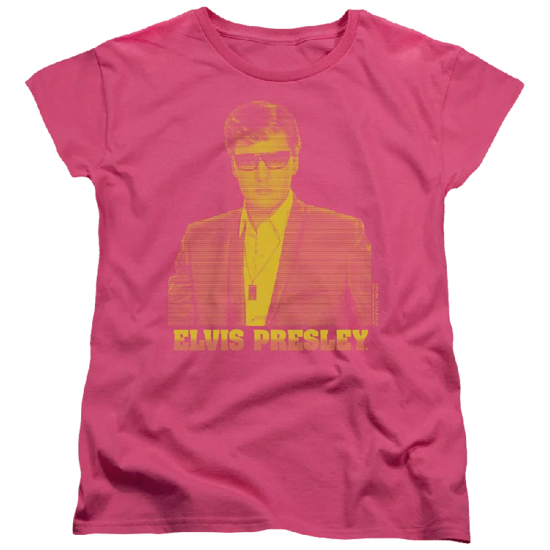 Elvis Presley Yellow Elvis - Women's T-Shirt-- Mesh Canvas Denim