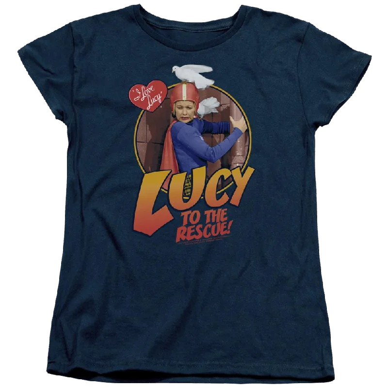 I Love Lucy To The Rescue Women's T-Shirt-- Lace Blend Ribbed Blend Corduroy Blend