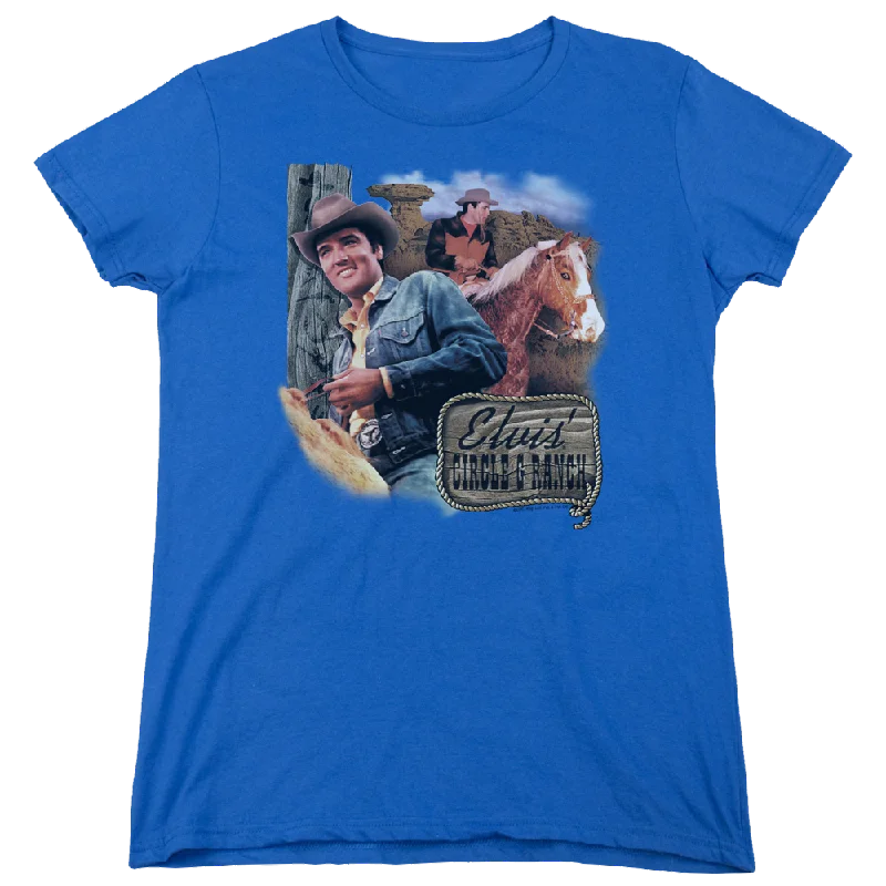 Elvis Presley Ranch - Women's T-Shirt-- Real Fur Shearling Chenille