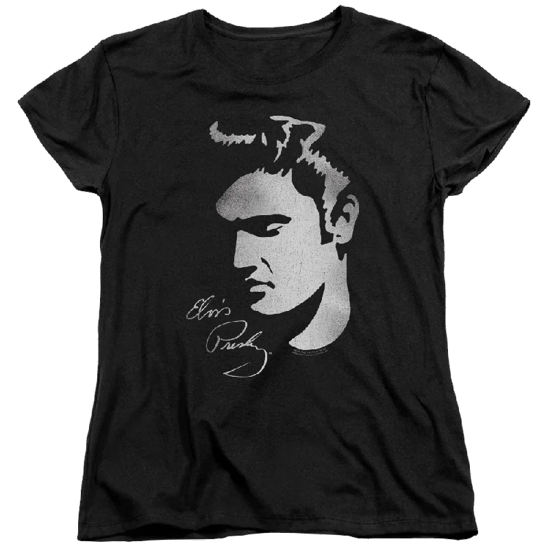 Elvis Presley Simple Face - Women's T-Shirt-- Fashionable Trendy Casual