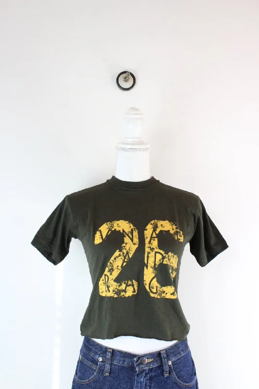 Vintage Vintage & Rags Crop T-Shirt (XS)-- Mesh Fabric Canvas Fabric Denim Fabric