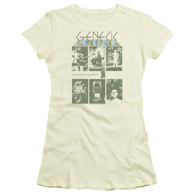 Genesis The Lamb - Juniors T-Shirt-- Hooded Caped Shawl Collar