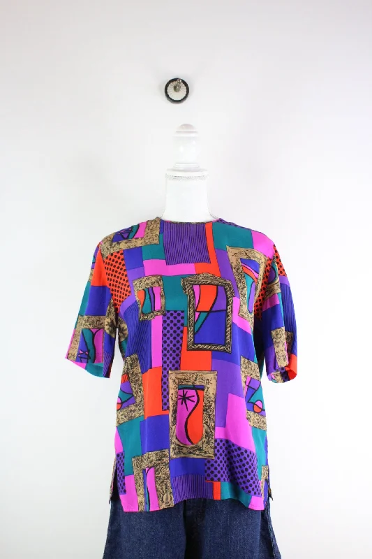 Vintage Spenser Jeremy T-Shirt (M)-- Rayon Velvet Corduroy
