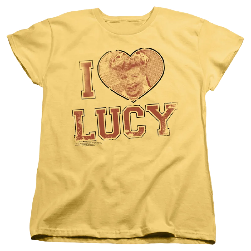 I Love Lucy I Heart Lucy - Women's T-Shirt-- Satin Fabric Silk Fabric Chiffon Fabric