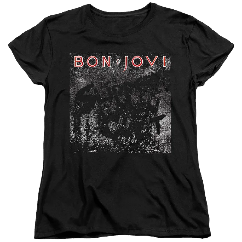Bon Jovi Slippery Cover - Women's T-Shirt-- Polka Dot Checkered Tartan