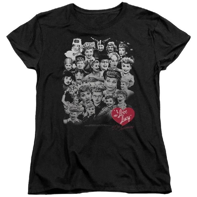 I Love Lucy 60 Years Of Fun Women's T-Shirt-- Fleece Fabric Down Fabric Feather Fabric I Love Lucy 60 Years Of Fun Women's T-Shirt-- Fleece Fabric Down Fabric Feather Fabric