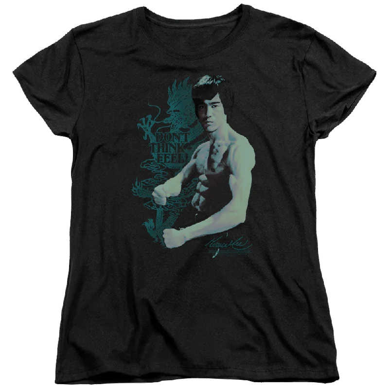 Bruce Lee Feel - Women's T-Shirt-- Silk Blend Satin Velvet
