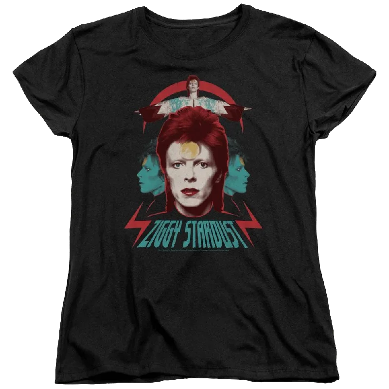 David Bowie Ziggy Heads - Women's T-Shirt-- Anti-Shrink Durable Soft