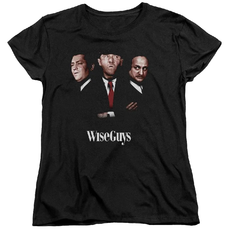 The Three Stooges Wiseguys Women's T-Shirt-- Fitted T-Shirt Seamless Stretchy