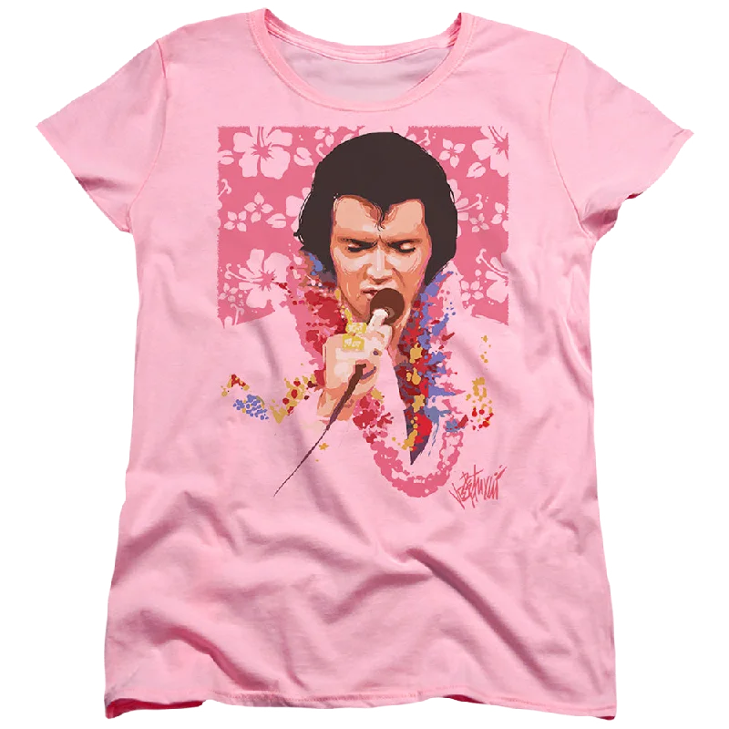 Elvis Presley Aloha - Women's T-Shirt-- Chenille Fabric Brocade Fabric Lace Fabric