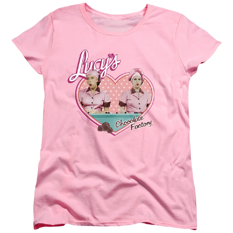 I Love Lucy Chocolate Factory - Women's T-Shirt-- Wool Fabric Cashmere Fabric Tweed Fabric