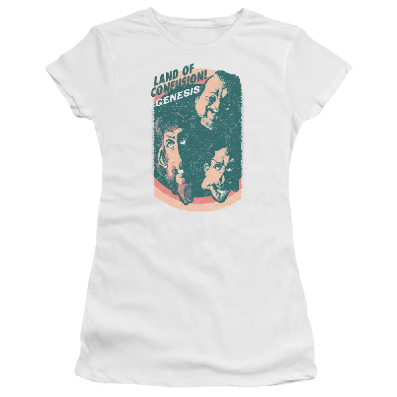 Genesis Land Of Confusion - Juniors T-Shirt-- Thin T-Shirt Open Front Quick Dry