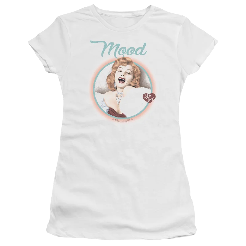 I Love Lucy Mood Juniors T-Shirt-- Terry Blend Velvet Blend Canvas Blend