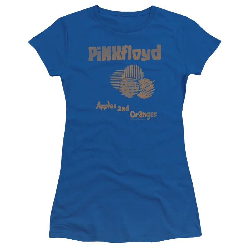Pink Floyd Apples And Oranges - Juniors T-Shirt-- Welt Pockets Slit Pockets Flap Pockets