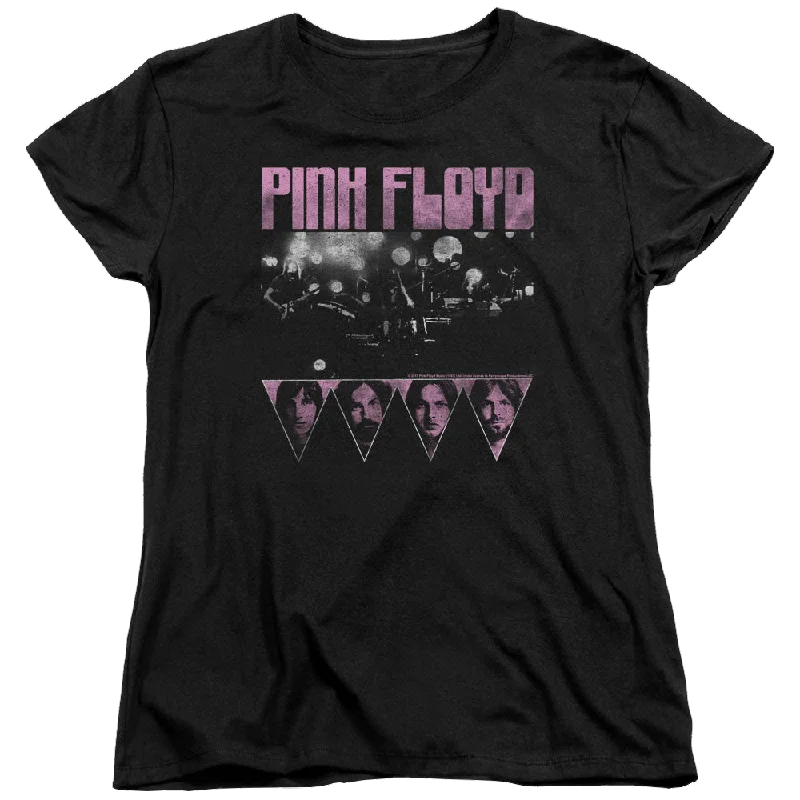 Pink Floyd Pink Four - Women's T-Shirt-- Hooded Caped Shawl Collar