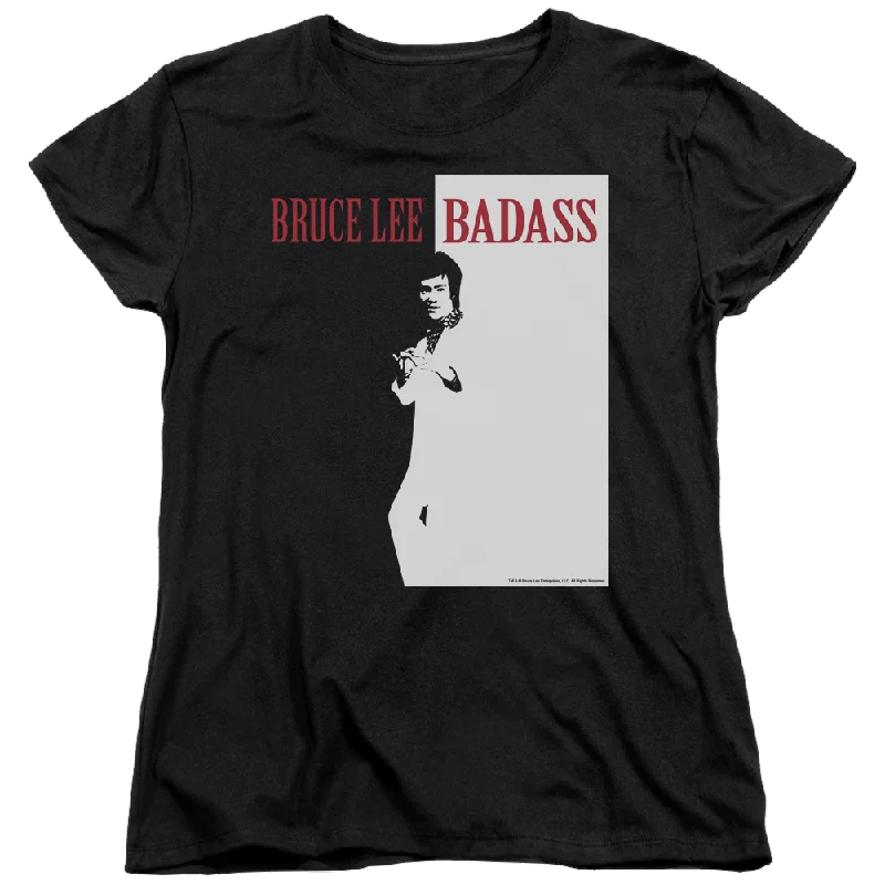 Bruce Lee Badass - Women's T-Shirt-- Rayon Velvet Corduroy
