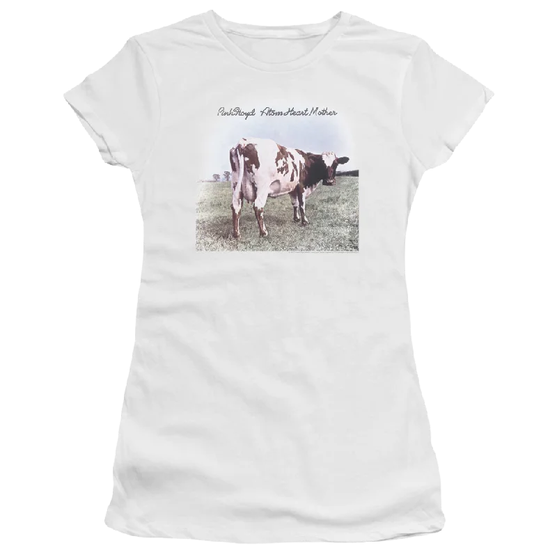 Pink Floyd Atom Heart Mother - Juniors T-Shirt-- Mesh Blend Leather Blend Suede Blend Pink Floyd Atom Heart Mother - Juniors T-Shirt-- Mesh Blend Leather Blend Suede Blend