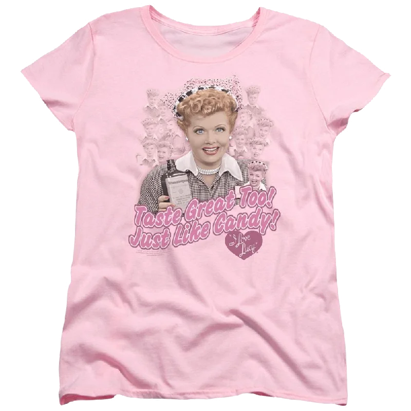 I Love Lucy Tastes Like Candy Women's T-Shirt-- Front Pockets Side Pockets Patch Pockets I Love Lucy Tastes Like Candy Women's T-Shirt-- Front Pockets Side Pockets Patch Pockets
