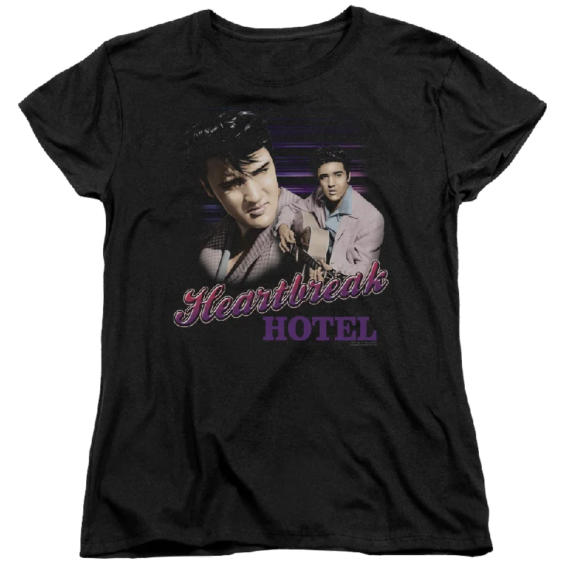 Elvis Presley Heartbreak Hotel - Women's T-Shirt-- Print Jacquard Patchwork
