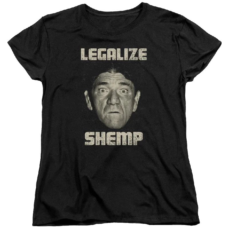 The Three Stooges Legalize Shemp Women's T-Shirt-- Cotton Fabric Linen Fabric Terry Fabric