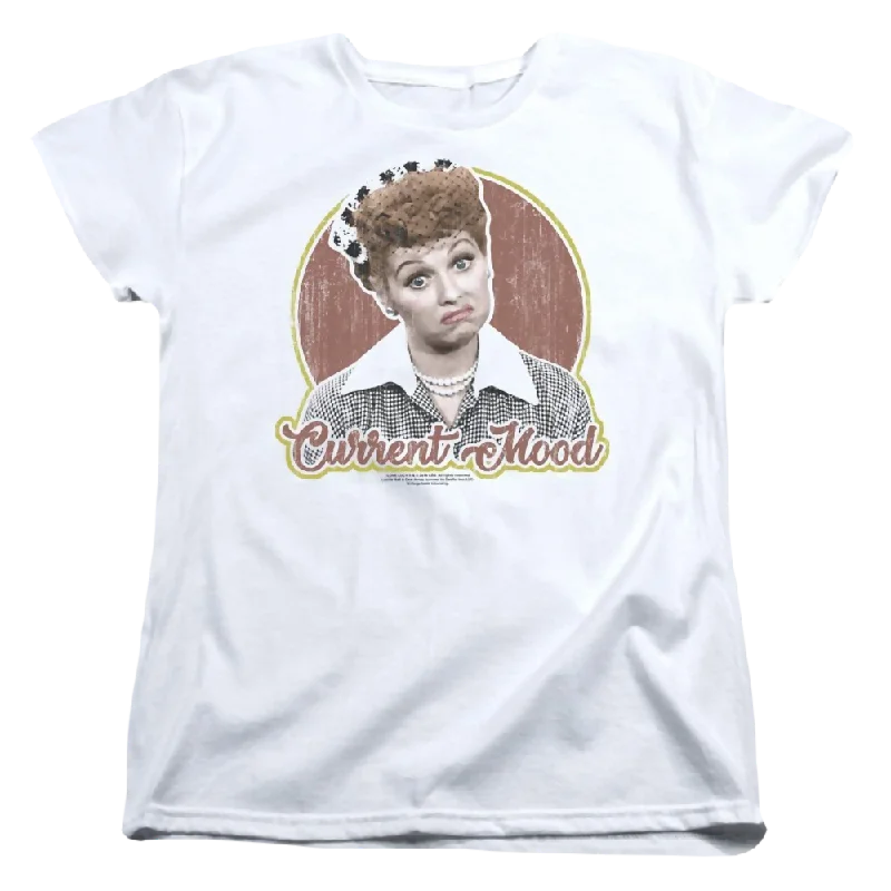 I Love Lucy Current Mood Women's T-Shirt-- Cotton Fabric Linen Fabric Terry Fabric