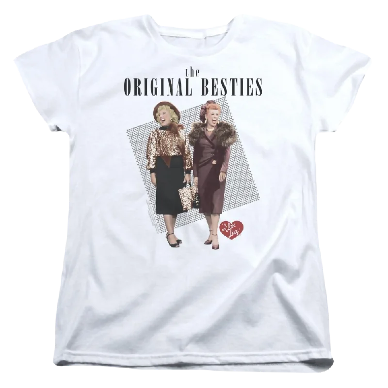 I Love Lucy Original Bestie Women's T-Shirt-- Fleece Fabric Down Fabric Feather Fabric I Love Lucy Original Bestie Women's T-Shirt-- Fleece Fabric Down Fabric Feather Fabric
