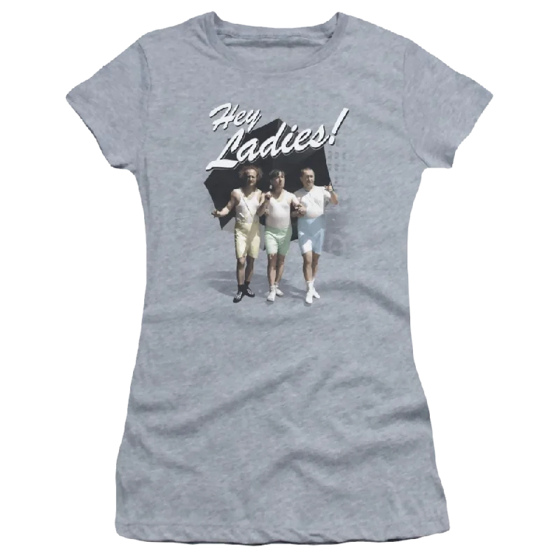 The Three Stooges Hey Ladies Juniors T-Shirt-- Front Pockets Side Pockets Patch Pockets The Three Stooges Hey Ladies Juniors T-Shirt-- Front Pockets Side Pockets Patch Pockets
