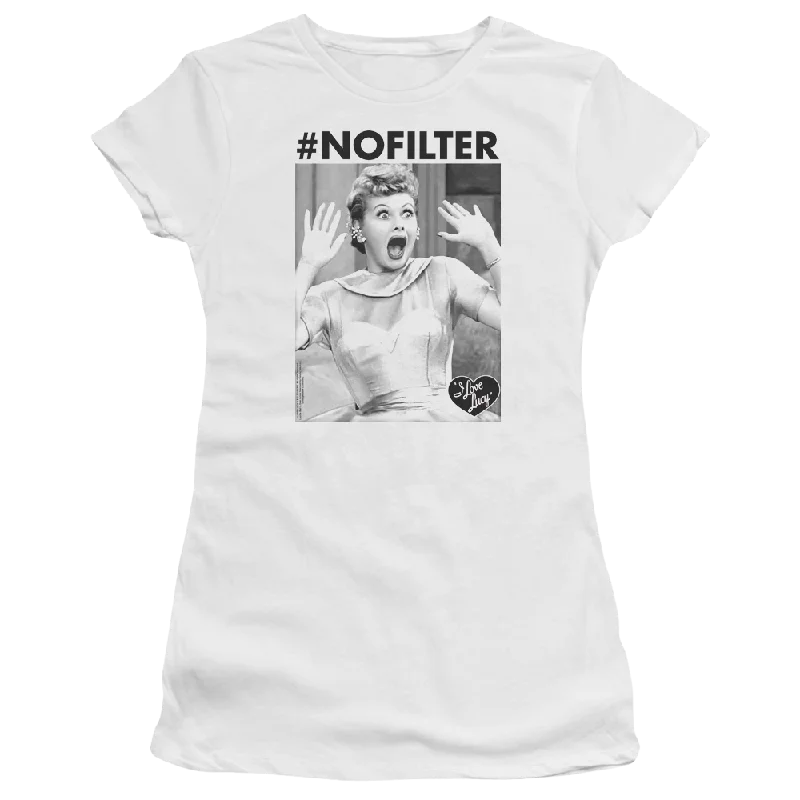 I Love Lucy No Filter Juniors T-Shirt-- Fashionable Trendy Casual