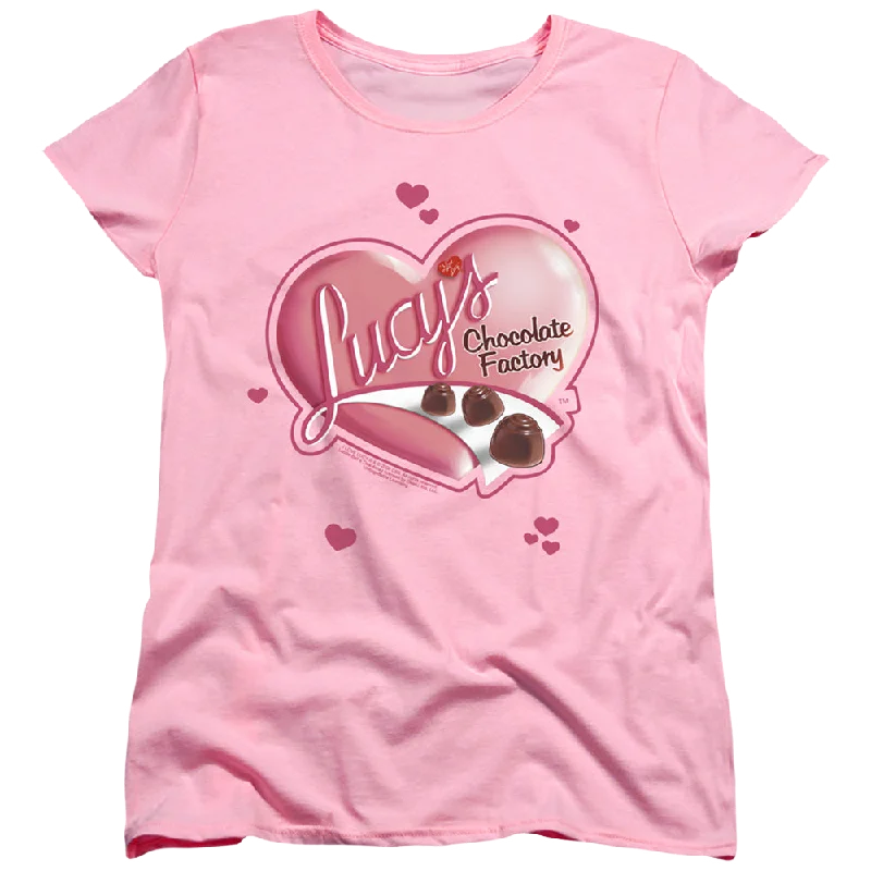 I Love Lucy Chocolate Smudges - Women's T-Shirt-- Welt Pockets Slit Pockets Flap Pockets