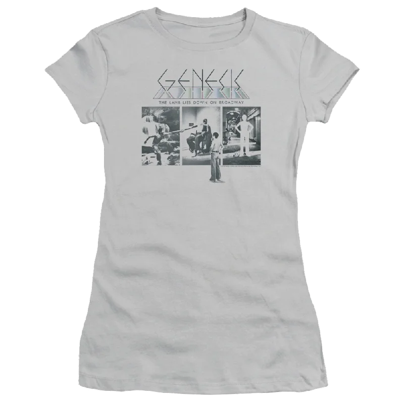 Genesis The Lamb Down On Broadway - Juniors T-Shirt-- Real Fur Shearling Chenille
